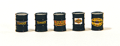 Gas Station Barrels pkg(5) -- Green