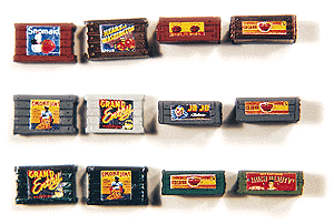 Custom Crates Fruit and Food Series -- Large (Assorted, brown) pkg(4)