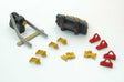 Wheel-Railcar Stops & Derail Detail Set -- 12 Pieces (Unpainted)