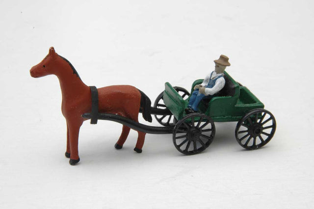 Buggy with Horse and Driver - Kit -- Unpainted Metal Castings