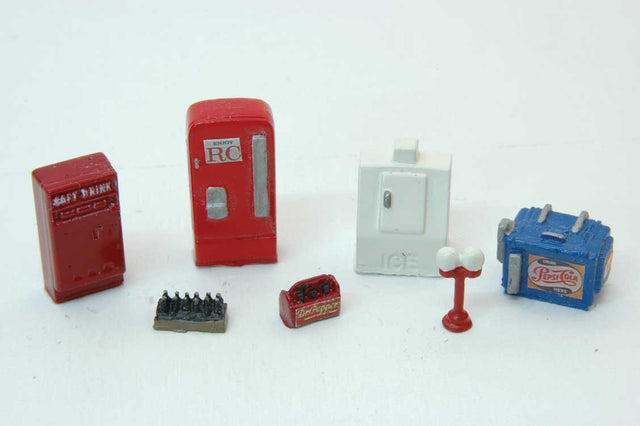 Vending Machine Detail Set -- Unpainted Metal Castings