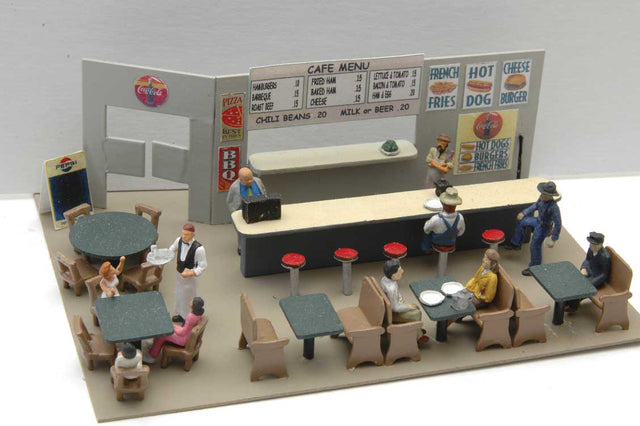 Cafe-Diner Interior Detail Set -- Unpainted Metal Castings