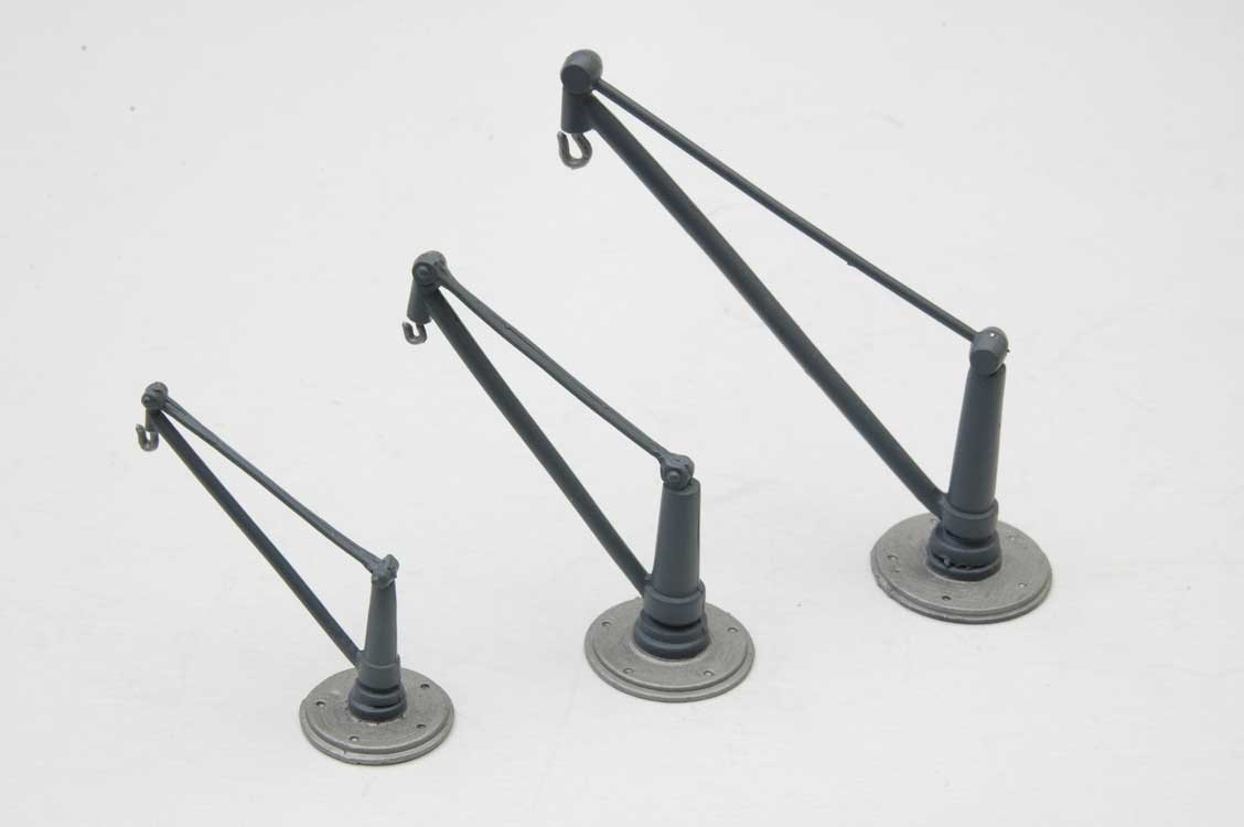 Dock Pillar Cranes -- Unpainted Metal Castings - 1 Each: Scale 5'  1.5m, 7'  2.1m, 9'  2.7m