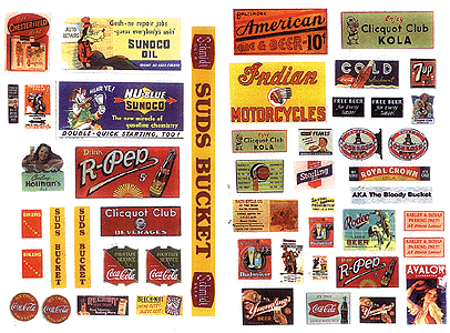 Signs -- "Roadhouse" Tavern Signs 1940s-50s pkg(49)