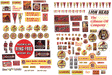 Signs -- Vintage Gilmore Gas Signs 1930s-40s pkg(107)