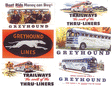 Billboard Signs -- Vintage Bus Billboard Signs 1950s pkg(6)
