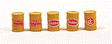 Industrial Barrels pkg(5) -- Yellow