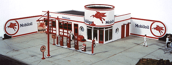 Storm Lake Mobil Gas Station -- Kit - 9 x 9"  22.9 x 22.9cm