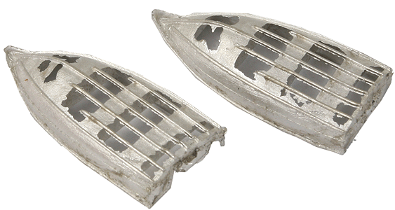 Rotted Boats (Cast Metal) -- Unpainted pkg(2)