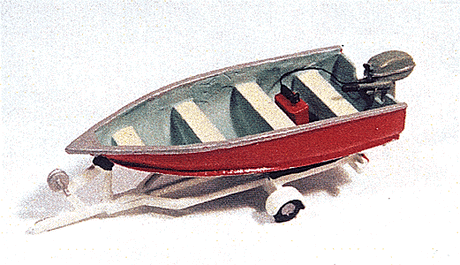 Fishing Boat w/Motor & Trailer - Kit