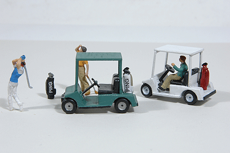 Golf Carts & Bags - Kit -- 2 Carts & 4 Bags