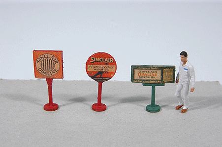 Vintage Gas Station Curb Signs -- Sinclair pkg(3)