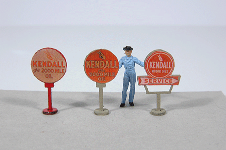 Vintage Gas Station Curb Signs -- Kendall pkg(3)