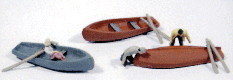 3 Rowboats & 6 Oars