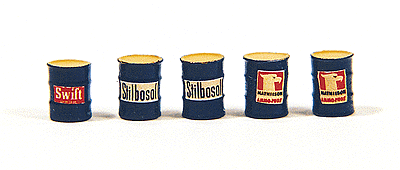Fertilizer, Feed & Seed Company 55-Gallon Barrels -- Blue, Yellow Tops pkg(5)