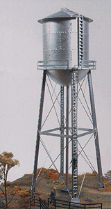 Red Rock Water Tower - Kit (Laser-Cut Wood) -- 4 x 4 x 9"  10.2 x 10.2 x 22.9cm