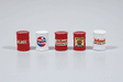 Custom Oil Barrels, pkg(5) -- Atlantic (red, white)