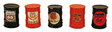 Custom Oil Barrel pkg(5) -- Phillips 66 (orange, black)