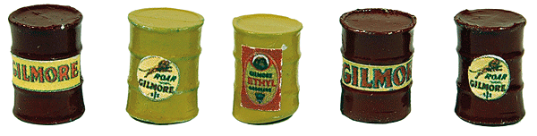Custom Oil Barrel pkg(5) -- Gilmore (mustard, red)