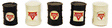 Custom Oil Barrel pkg(5) -- Conoco (ivory, green)