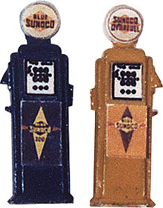 Deluxe Custom Gas Pumps - Painted -- Sunoco