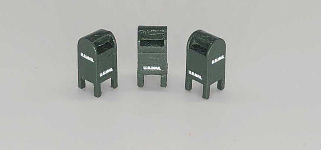 Pre-1955 Custom U.S. Street Mailbox -- Green pkg(3)