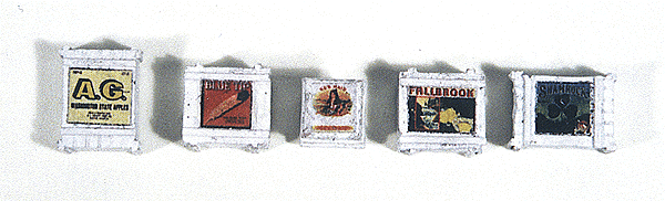 Custom Deluxe Crates pkg(5) -- White w/Weathering