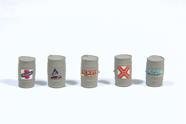 Custom Wood Kegs -- With Vintage Beer Labels pkg(5)