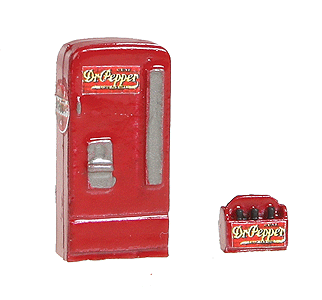 Upright Soda Machine w/Case -- Dr. Pepper