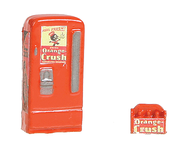 Upright Soda Machine w/Case -- Orange Crush
