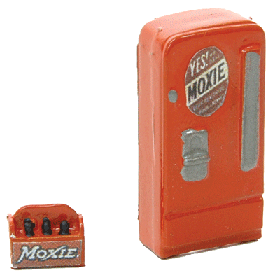 Upright Soda Machine w/Case -- Moxie