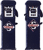 Deluxe Custom Gas Pumps - Painted -- Skelly