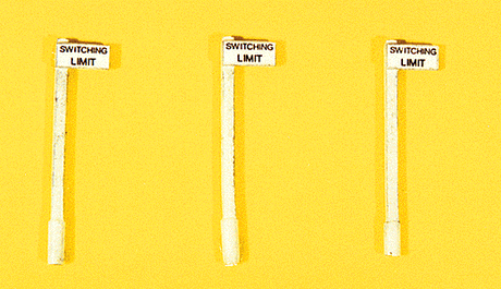 Custom Railroad Right-of-Way Signs -- Switching Limit Signs pkg(3)