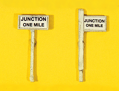 Custom Railroad Right-of-Way Signs -- Junction One Mile pkg(2)