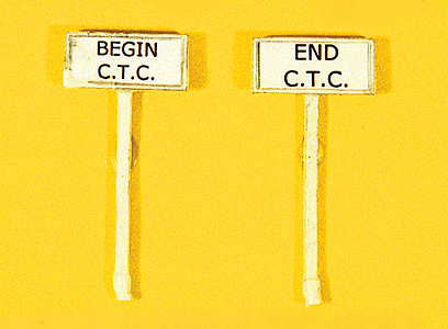 Custom Railroad Right-of-Way Signs -- Begin/End CTC pkg(2)