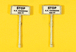 Custom Railroad Right-of-Way Signs -- Stop Railroad Crossing 400 Feet pkg(2)
