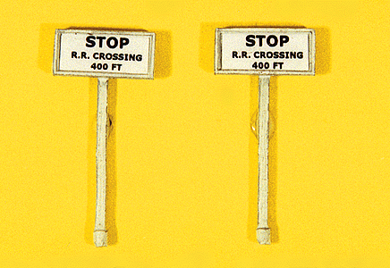 Custom Railroad Right-of-Way Signs -- Stop Railroad Crossing 400 Feet pkg(2)