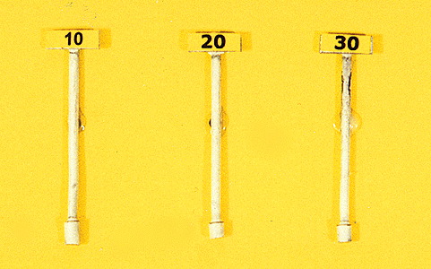 Custom Railroad Right-of-Way Signs -- Slow Speed Signs 10, 20 & 30MPH - Rectanglar Style pkg(3)