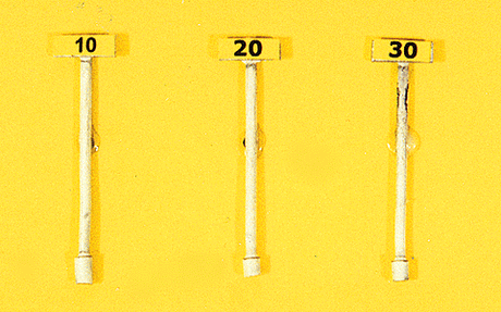 Custom Railroad Right-of-Way Signs -- Slow Speed Signs 10, 20 & 30MPH - Rectanglar Style pkg(3)