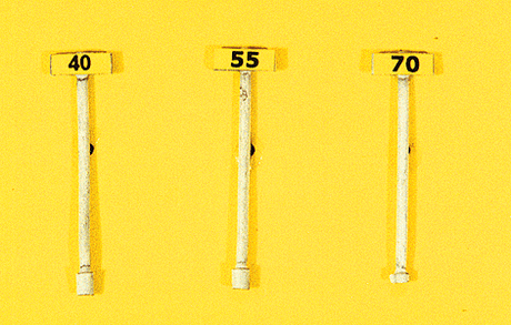 Custom Railroad Right-of-Way Signs -- High Speed Signs 40, 55 & 70MPH - Rectangular Style pkg(3)