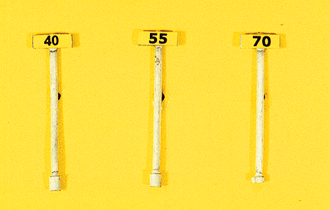 Custom Railroad Right-of-Way Signs -- High Speed Signs 40, 55 & 70MPH - Rectangular Style pkg(3)