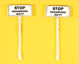 Custom Railroad Right-of-Way Signs -- Stop Drawbridge 400 Feet pkg(2)