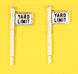 Custom Railroad Right-of-Way Signs -- Yard Limit pkg(2)