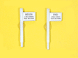 Custom Railroad Right-of-Way Signs -- Begin/End 3-Mile Test Section pkg(2)
