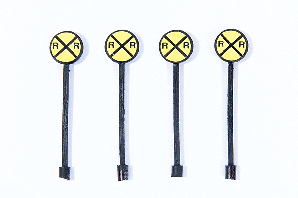 Custom Railroad Right-of-Way Signs -- Railroad Crossing Warning pkg(4)