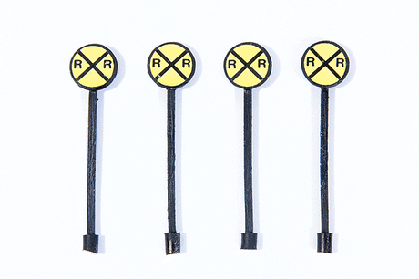 Custom Railroad Right-of-Way Signs -- Railroad Crossing Warning pkg(4)