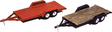 Wood-Deck Tandem 2-Axle Car Trailers - Kit -- Unpainted Metal Kit pkg(2)
