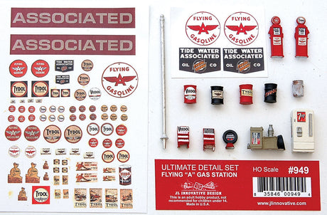 Gas Station Detail Set -- Flying A Gasoline