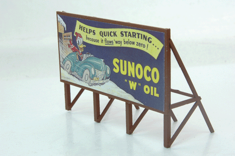 1940s Gas Station Custom Billboard - Assembled