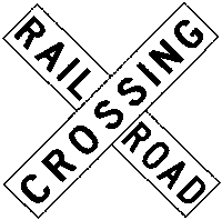Crossbucks (white, black pkg(20)